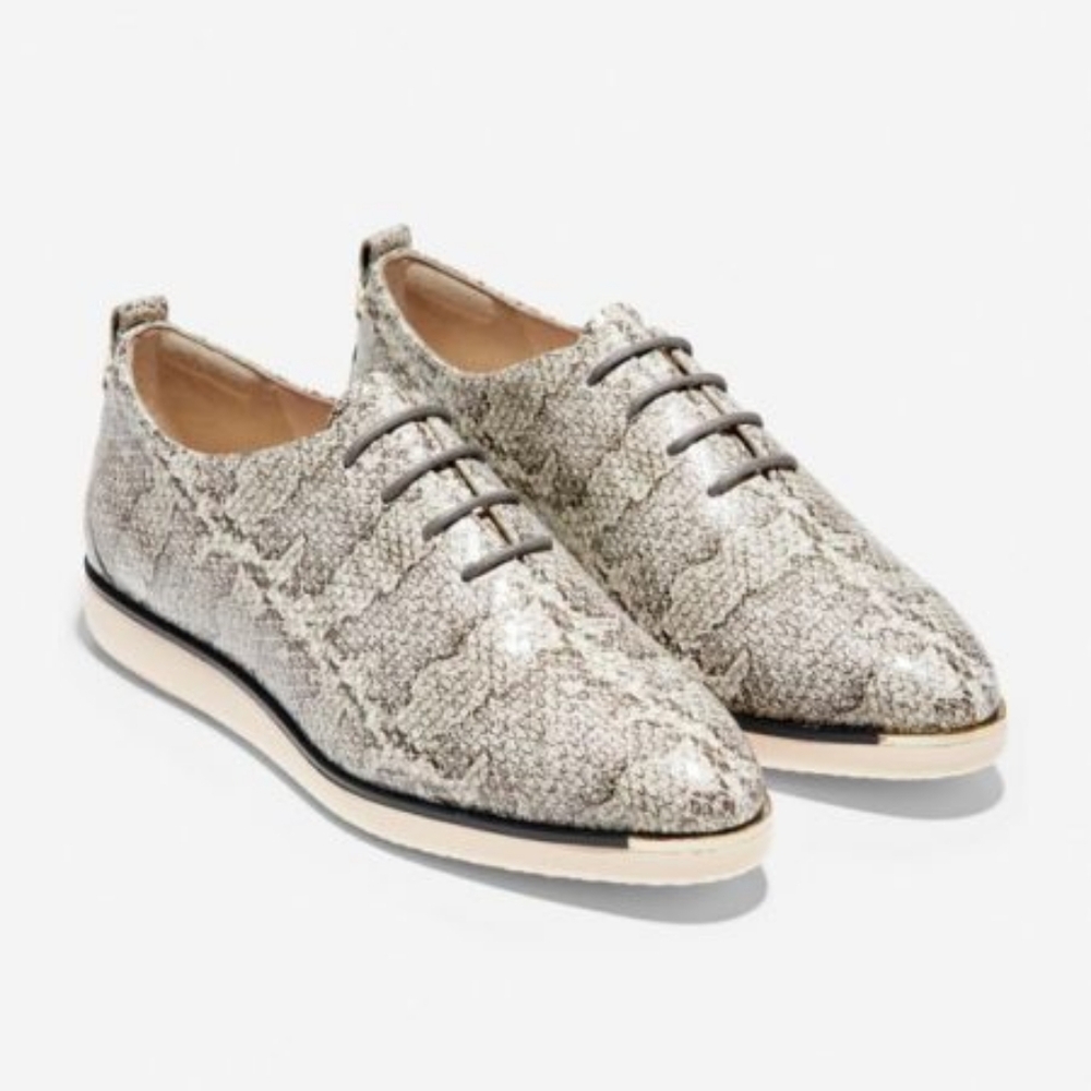 Cole Haan Grand Ambition Snakeskin Oxfords EUC
